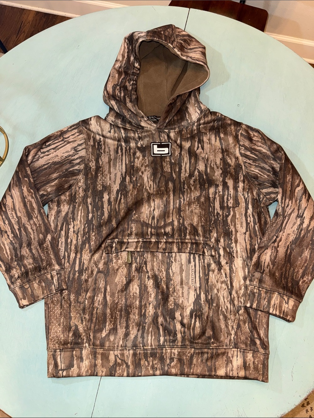 Banded Camouflage fleece-Lined Hoodie